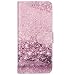 Produktbild Galaxy S8 Hülle, Galaxy S8 PU Leder Klapphülle Lederhülle,Surakey Handyhülle Samsung Galaxy S8 PU Leder Wallet Tasche Brieftasche Schutzhülle, Marmor Serie Malerei Muster Handys Schutz Hülle PU Leder Flip Hülle Ledertasche im Bookstyle Cover Schale Weiche Silikon Etui Karten Slot und Magnetverschluß Etui Handytasche Flip Wallet Case Kunstleder Tasche Cover für Samsung Galaxy S8 - Schönes Rosen Rosa Sand Blick