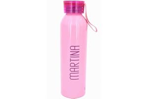 VIRCA Borraccia Personalizzata con Nome per Bambini Adulti, Super Leggera, Lavabile in Lavastoviglie, Alluminio 600ml