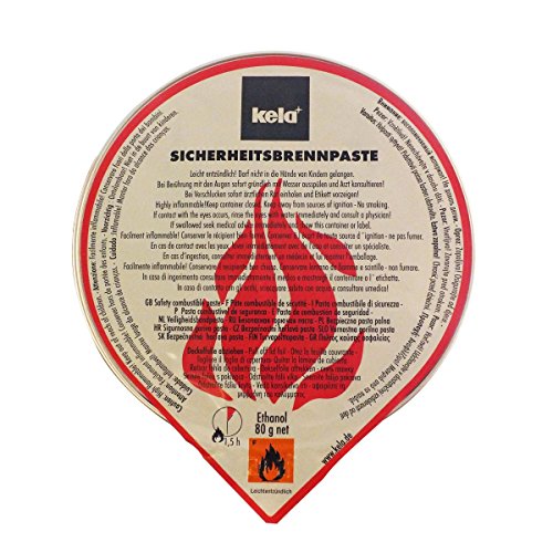 Kela 390010 Brennpaste, 6er-Set, Geruchslos, 1,0 h Brennzeit, 6 x 80 g, Magma - 2
