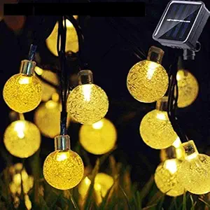 Epyz Solar lamp for Home String Lights 30 LED Decorative Lighting Crystal Ball for Garden, Home, Patio, Lawn, Party, Holiday, Indoor, Outdoor, Party Decorations Waterproof (20 Feet - Warm White)