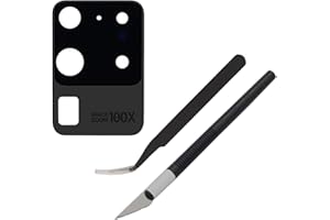 Cemobile Rückkameraobjektiv Glas Ersatz für Samsung Galaxy S20 Ultra G988 (alle Träger) 6,9 Zoll mit antistatischer Pinzette, Präzisionsmesser Werkzeugset