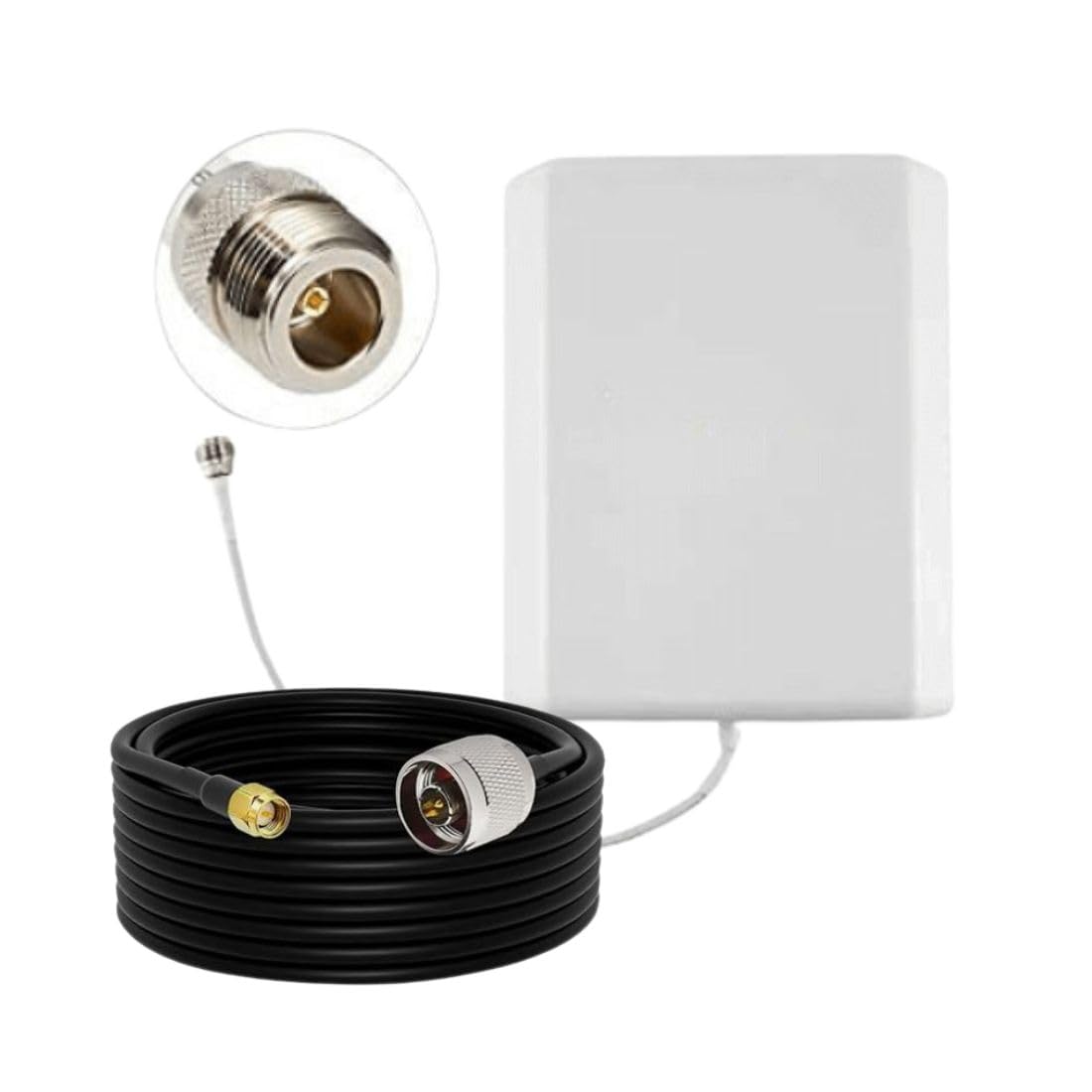 Indoor Panel Antenna with 15M HLF400 Cable, N Male to SMA Male Connector