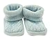 Newborn Baby Girls Boys Cable Knit Booties - Blue