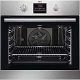 Pyrolytische Selbstreinigung AEG BPS33102ZM Einbau-Backofen mit Pyrolytische Selbstreinigung / Grillfunktion / Display mit Uhr / Kindersicherung