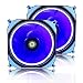 Produktbild conisy Ring Serie LED Be Quiet PC Gehäuselüfter 120mm Fan Radiator (Blau,2 Pack)