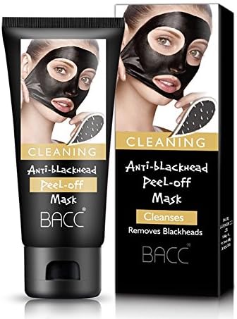 Blackhead Remover Mask, B.A.C.C Black Mask Bamboo Charcoal Mask, Deep Cleansing Peel Off Acne Remover Pore Purifying Blackhead Mask 60g
