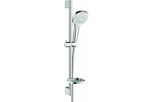 hansgrohe Croma Select E Zestaw prysznicowy Vario z drążkiem 65 cm i mydelniczką biały/chrom, 26586400