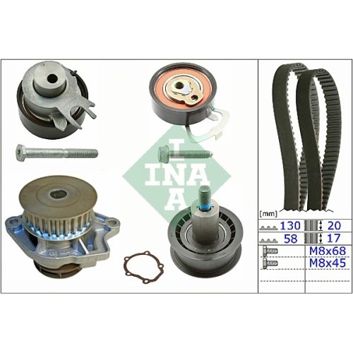 INA 530 0538 30 Water Pump & Timing Belt Kit