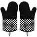 Produktbild Leesentec Hitzerbeständige Ofenhandschuhe, Silikon + Baumwolle, 2x Pack, Topfhandschuhe, Grillhandschuhe, Schwarz ...