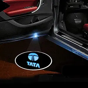DESTELLO Wireless Car Door Light Logo with LED Bulb Indicator | Used for Lighting | Warning Anti Rear end Collision | Welcome Courtesy Ghost Shadow Projector Lamp (Tata car's, 2Pcs )