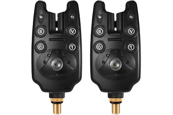 Alarme de touche de pêche, alarme de touche avec indicateur LED, alarme de touche avec contrôle du volume + tonalité, alarme de touche de pêche à la carpe et au brochet, indicateurs de haut-parleur de