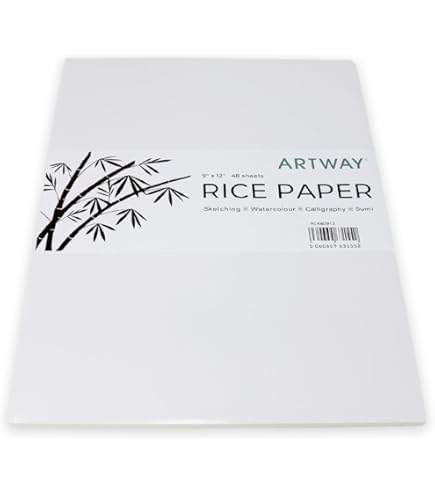 Beatifufu Lot de 40 feuilles de papier de riz pour calligraphie