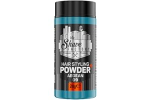 The Shave Factory Ultra Hold Hair Styling Powder Aegean 20g – Strong Hold & Volume – Matte Finish – Texturizing Hair Powder – Long-Lasting Hold – Scented with Bergamot, Vanilla & Woody Notes