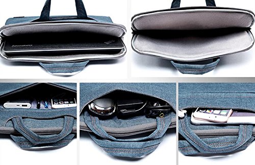 LISEN@ 13,3 Zoll wasserfeste und 360° stoßfeste Aktentaschen als Schutz für Ihren Laptop/Notebook mit Handgriff (13,3, Rosa) - 6