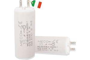 COPPERCART Lot de 2 condensateurs 3,5µF pour moteur de volet roulant – Faston 2,8 mm – Remplacement pour Somfy, Simu – Haute fiabilité – Fabrication européenne – 400V – Compact et durable