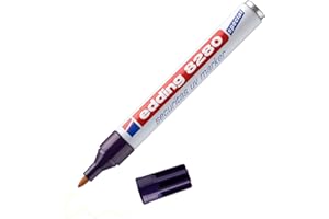 edding 8280 securitas Marqueur UV - Incolore - 1 stylo - Pointe ronde 1-5,3 mm - pour lumière noire - pour des marquages cachés sur presque tous les matériaux - Encre invisible, géocaching