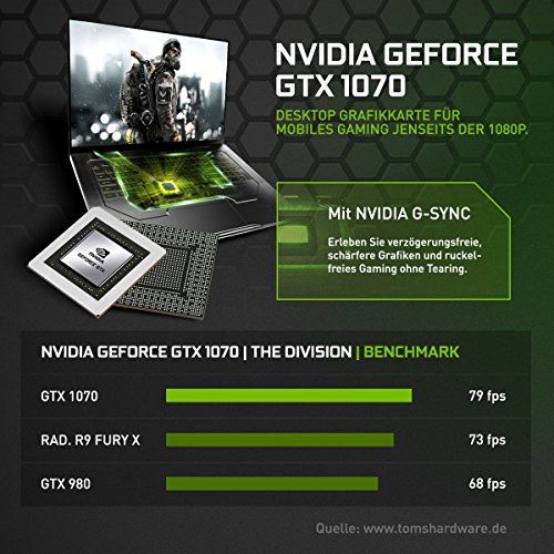 Kiebel Gaming Laptop Pro 7.0 [181137] – Notebook Intel Core i7 7700HQ 4×2.8 GHz | 43.9 cm (17.3″) FullHD Display | 16 GB DDR4 2133 | 512 GB SSD + 1 TB | NVIDIA Geforce GTX 1070 8GB | USB3.1 | Sound Blaster X-Fi | 433Mbit WLAN + Bluetooth | 2MP Webcam | Win10 - 2