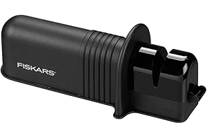 Fiskars Axe and Knife Sharpener, Ceramic head/Body of glass fiber-enforced plastic, Black/Orange, Solid, 1026797