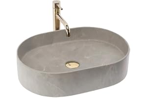 REA NADIA 50 KASHMIR VASQUE À POSER OVAL GRIS VASQUE À POSER EN CÉRAMIQUE