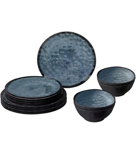 Molde Borden | ATLAS | Keramiek | Zwart | 6 Stuks | 220mm