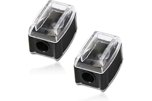 SGERUFZ Sacapuntas de maquillaje universal de 2 piezas, práctico para llevar encima