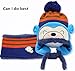 Baby Set 2 pcs baby hats scarves baby Winterset hats / scarves / baby kids winter hat warm winter hat and shawl 6months-4years Hat circumference: 46-52cm [Can i do best]