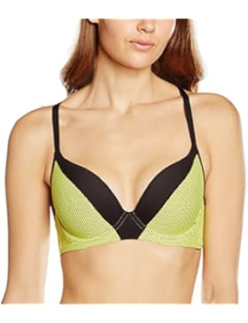 La Isla Donna Reggiseno Sportivo Push-up Con Ferretto Giallo 2A (UK 32A)