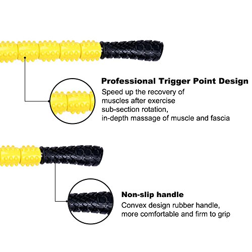 iRegro Massage Stick, Muskel Roller Stick, Massageroller für Bein Krämpfe Deep Tissue Massage und Physikalische Therapie – Kalb Hip Oberschenkel Beine Rückenschmerzen Erleichterung – Einfacher Als myofaszialer Release & Trigger Point Massagegerät - 2