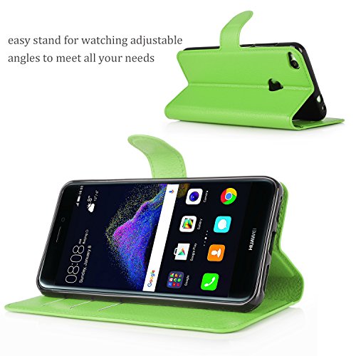 Huawei P8 Lite 2017 Hülle, IVSO Hohe Qualität Advanced Shock Absorption Technology Case Folio Tasche Cover für Huawei P8 Lite 2017 Smartphone (Für Huawei P8 Lite 2017, Grün) - 3