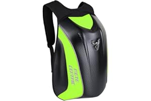 ‎MJMOTO mjmoto Motorrad-Rucksack, wasserdicht, Kohlefaser, Hartschale, reflektierend, für Motorrad-Reisekoffer