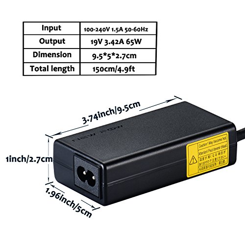 19V, 3,42A 65W Laptop Notebook Netzteil Ladegeräte für Asus X401A X501A X502CA X550CA X550LA X551CA X401U X401 X501 X501U X301A X301 X402CA X402; K550 K550CA K550L K550LA K551 K551LB; D450 D450CA D550 D550MA D550M D550CA D550C;ASUS F554 F554LA F555 F555LA F555UA;Asus X551 X551C X551CA X551M X551MA X551MAV X550 X550C X550CA X550LA X550ZA X552 X550LN X552LAV X555DA X555LA Laptop Ladekabel Strom Kabel Stecker 5,5*2,5mm - 6