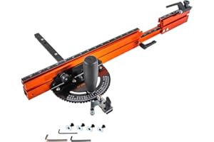 O'SKOOL O’Skool Miter Gauge Extension Fence System with Standard Slot and Stop Holes,Telescoping Fence and Flip Stop