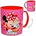 Produktbild alles-meine GmbH Trinkbecher / Henkeltasse -  Disney Minnie Mouse  - inkl. Name - 320 ml - aus Kunststoff Plastik - Trinklerntasse / Trinklernbecher - mit Henkel - Mädchen -..