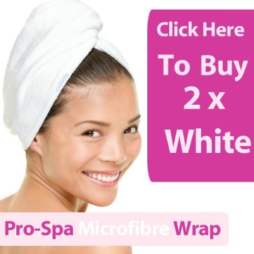 Brand New Microfibre Hair Wrap Hair treatments keratin moroccan hair oil growth drying spa - Microfibre Hair Wrap Drying Bath Shower Head Towel (White)