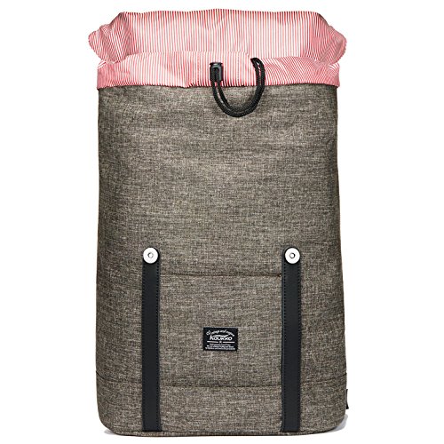Rucksack Damen Herren Vintage KAUKKO Reiserucksack Studenten Rucksack Laptop Rucksack f  r 14  Notebook L  ssiger Daypacks Schultaschen f  r Wandern R