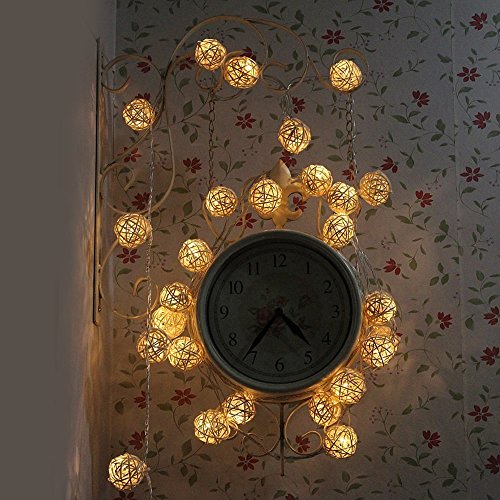 40 LED Rattan Lichterkette Ball Fairy Light String Weihnachtsdeko/Hochzeiten/Geburtstag/Party - 5