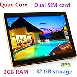 Tianyida 10 Inch Phablet (Black) - Quad Core 32GB ROM 2GB RAM Phone Android 6.0 Marshmallow Tablet PC, Unlocked Dual Sim Card Slots, Bluetooth, GPS, WIFI, Resolution 1280x800 display IPS Screen