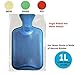 1 litre Natural Rubber Hot Water Bottle Heat Therapeutic Pain Relief Aid Bed Hand Warmer Winter British Standard Approved