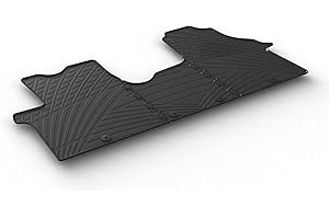 GLEDRING Satz Gummimatten kompatibel mit Renault Traffic & Opel Vivaro 2014-2019 / Fiat Talento & Nissan NV300 2016- (TK Profil 3-teilig + Montage-clips)