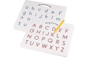 SRICAM 2 in 1 STEM Educational Magnetic Alphabet Letter Tracing Board - Learning ABC Letters Kids Drawing Board with Stylus Pens for Boys and Girls