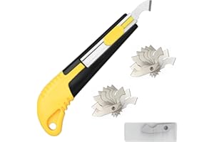 HUNDREDWEAT 1 Taglierina Acrilica e Set di Lame da 20 Pezzi, Taglierino Pieghevole, Taglierina Acrilica Dello Strato del Plexiglass, Cutter Professionale con Manico Curvo, è Più Comodo da Usare.