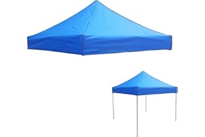 Inscrip Tent Canopy, Gazebo Cover Replacement Roof, 4-Corner Tent Cloth, Canopy Top Cover, Replacement Tarpaulin for Outdoor Use, for Gazebos, Roof Tarpaulin (Blue, 2 x 2 m)