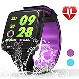 AXESX Fitness Armband mit Pulsmesser, Farbbildschirm IP68 Wasserdicht Fitness Tracker Armbanduhr Aktivitätstracker Smartwatch Schrittzähler Multi Trainingsmodi Anruf SMS/SNS Sport Uhr