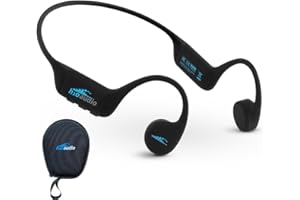 H2O Audio TRI 2 Multisport Waterproof Bone Conduction Open Ear Headphones, Bluetooth 5.3 for Running and Cycling, MP3 Mode for Swimming, 8GB Memory, 8.5-Hour Battery, Black