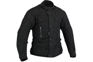 BIKERS GEAR AUSTRALIA Infinity, giubbotto da moto nero, impermeabile, ventilato, termico, rinforzato