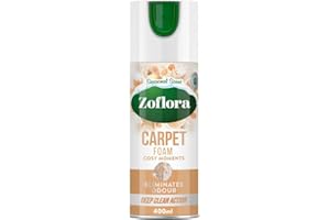 Zoflora Cosy Moments Carpet Foam, 1 x 400ml, Carpet Cleaner, Stain Remover Foam for Carpets and Upholstery, Neutralises Odours, Deep Cleans, Pet Safe