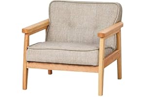 Babyland Wooden Kids Sofa Chair，PVC Children Armchair for Children Gift(Beige)