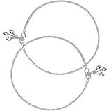 Taraash 925 Sterling Silver Plain Anklet for Women: 