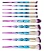 Make Up Brushes, Webla 10 pcs Rainbow Color Elegant Shape Make Up Brush Set Foundation Eyebrow Eyeliner Blush Cosmetic Concealer Brushes Make-up Tools Toiletry Kit