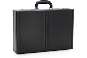 MASTERS Monolith 41350MN Malette Attaché-Case avec Verrou à Code Base Extensible, Longueur 47 cm, Noir